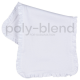 *Sublimation Blanks* Blank Infant Burp Cloth - Ruffle - Poly Blend